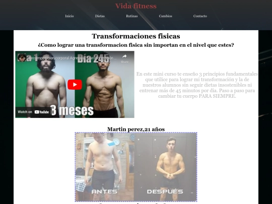Pagina.fitness.2021/Cambios screenshot