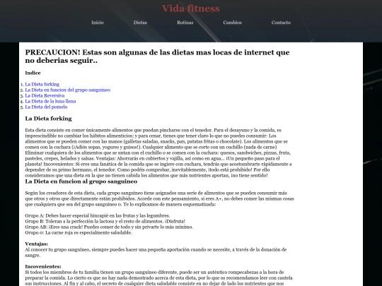 Pagina.fitness.2021/Dietas screenshot