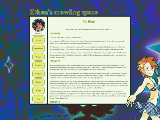 Blog screenshot