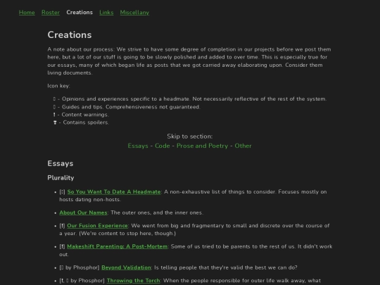creations screenshot