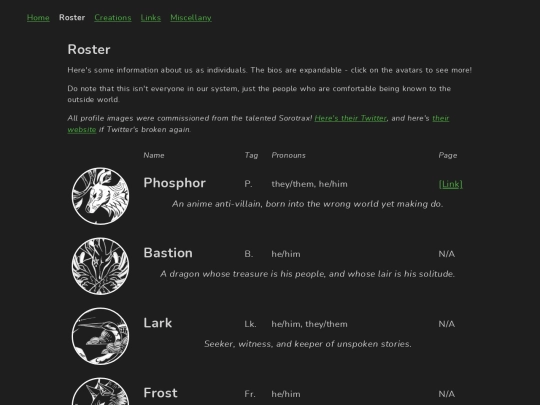 roster screenshot