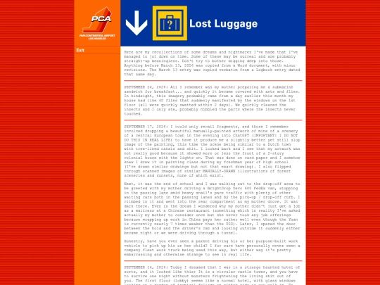 luggage/dreams screenshot