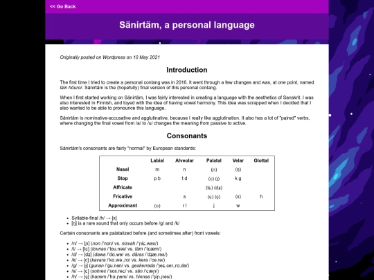 conlang/sanirtam screenshot