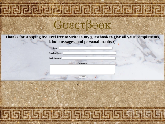 Guestbook screenshot