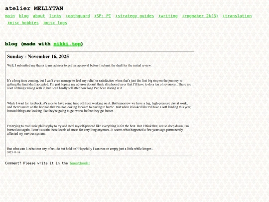 blog screenshot