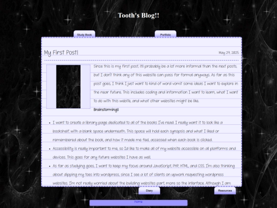 blog screenshot