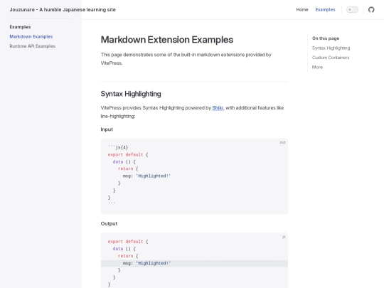 markdown-examples screenshot