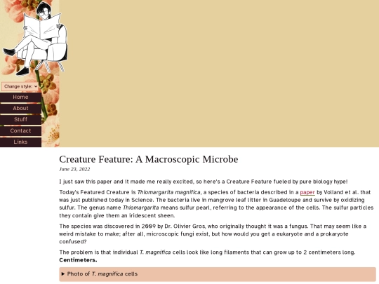 posts/2022-06-23-Creature-Feature-A-Macroscopic-Microbe screenshot