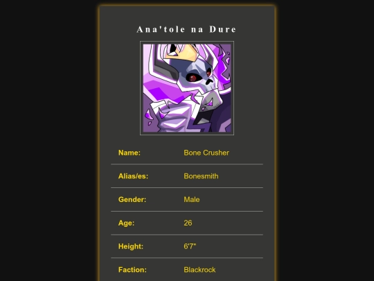 bio screenshot