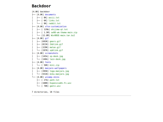backdoor/files screenshot