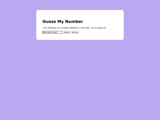 guessMyNumber screenshot