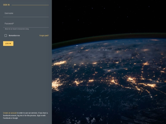 login screenshot