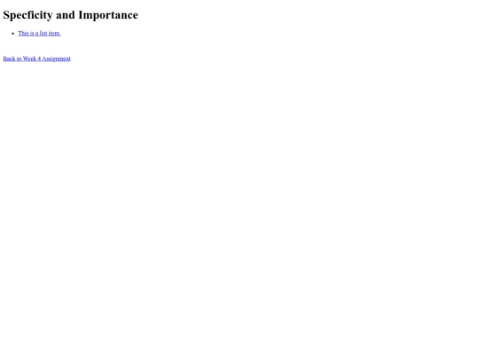 specificityandimportance screenshot