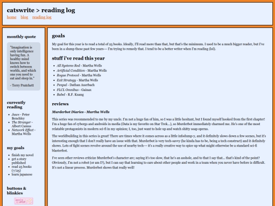 readinglog screenshot
