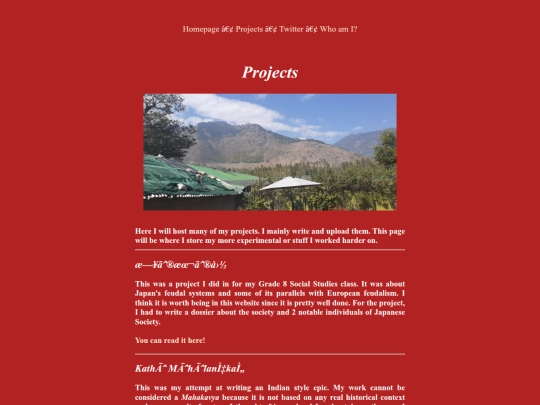 projects screenshot