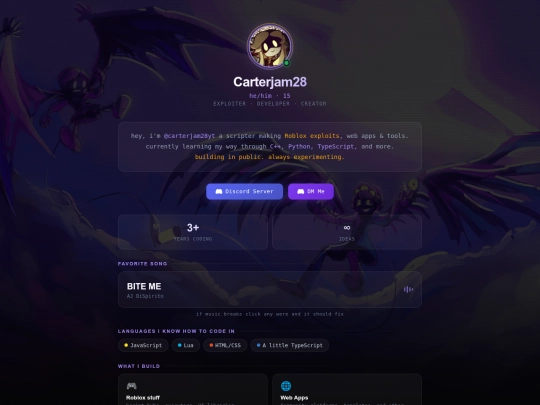 aboutme screenshot