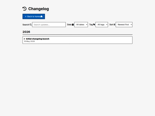 changelog screenshot