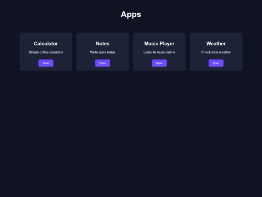 apps screenshot
