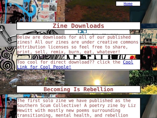 The Southern Scum Collective Zine screenshot