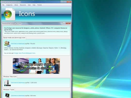 icons screenshot
