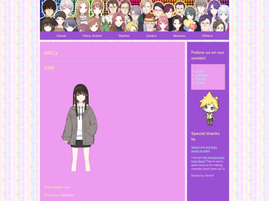 voice actors/npcs screenshot