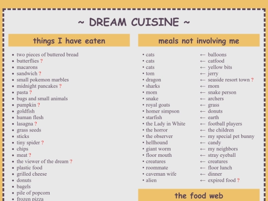 dreams/food screenshot