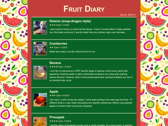 keepsakes/fruit screenshot
