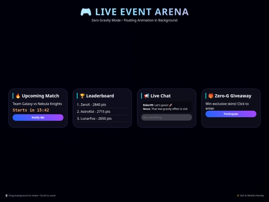 Live event /liveevent screenshot