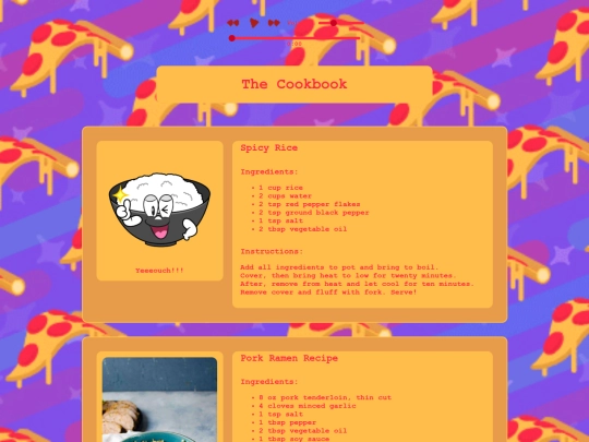 cookbook screenshot