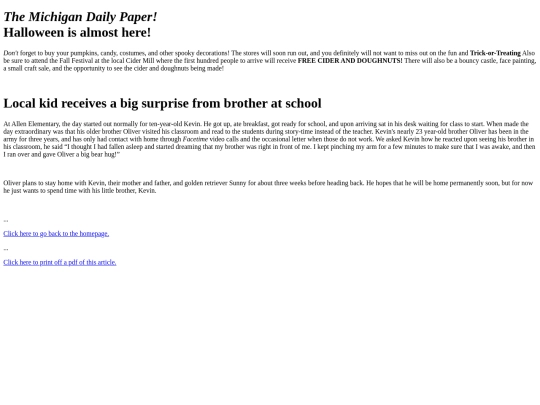AnnaHauptsHTMLnewsletter screenshot