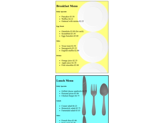 restaurantmenu screenshot