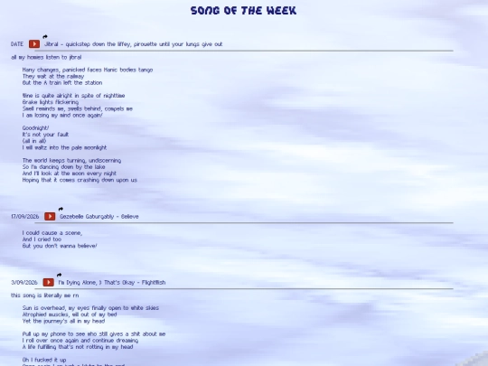 song-of-the-week screenshot