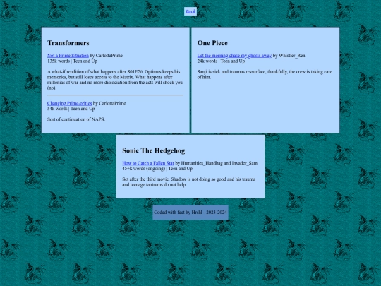 Fandoms/rec screenshot
