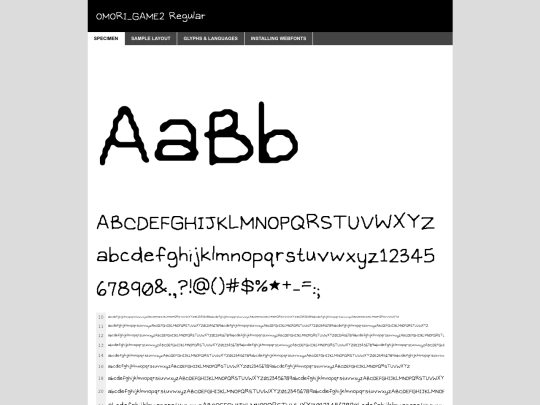 fonts/webfontkit-20250106-190017/omori_game2-demo screenshot