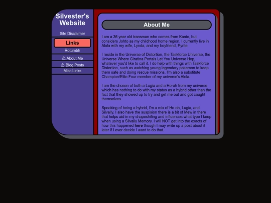 Silvesters-Website/about screenshot