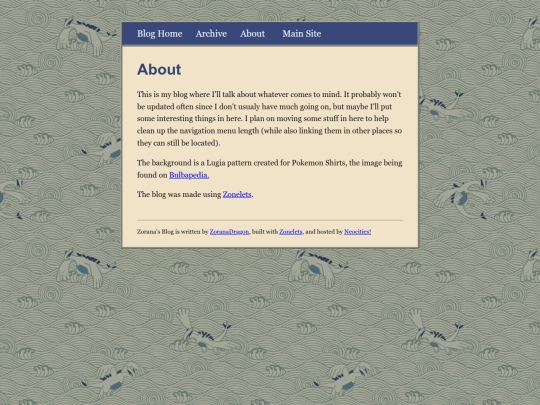 blog/about screenshot