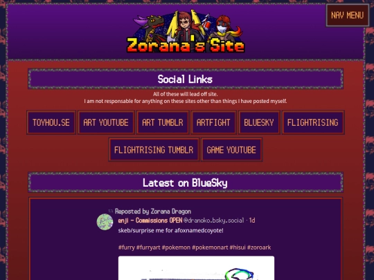 links screenshot