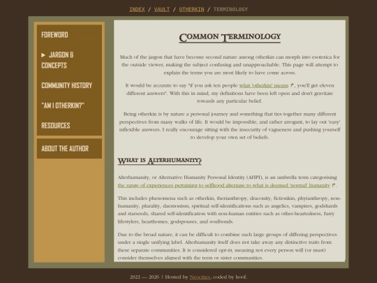 vault/otherkin/terminology screenshot
