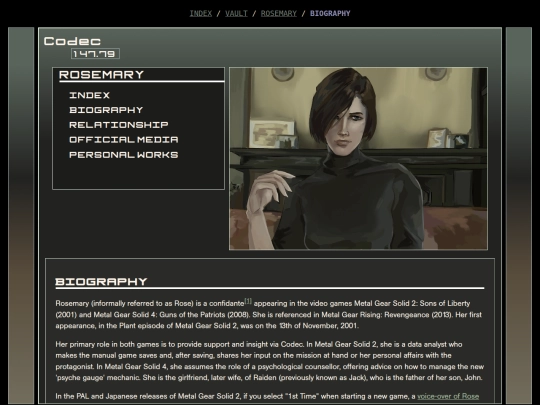 vault/rosemary/biography screenshot