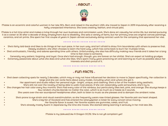 maisie/about screenshot