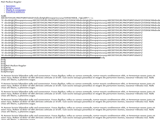 webfont/mali-medium-demo screenshot