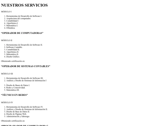 nuestros servicios screenshot