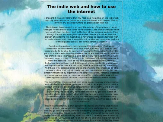 Indie-web screenshot