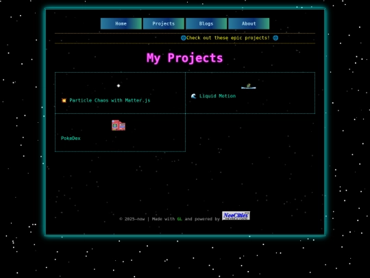 Projects screenshot