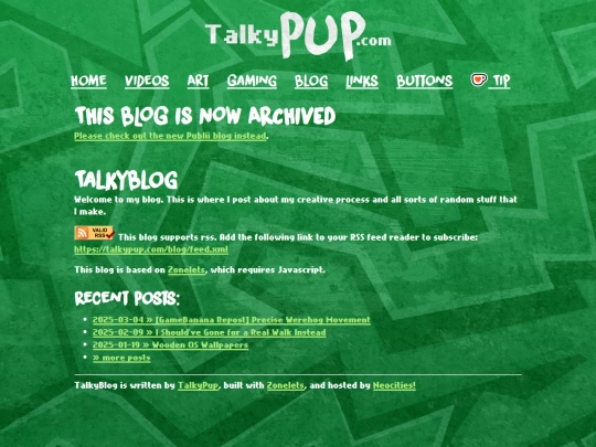 blog screenshot