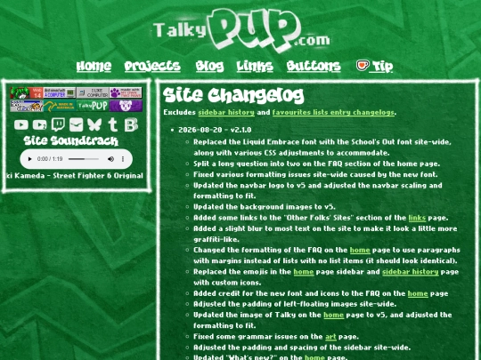 changelog screenshot