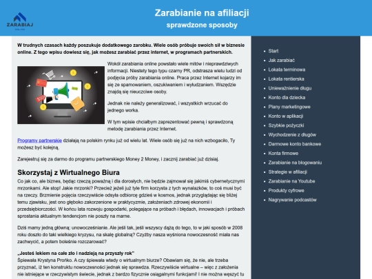 afiliacja screenshot