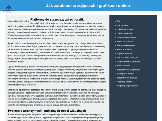 jak-zarabiac-na-zdjeciach-i-grafikach-online screenshot