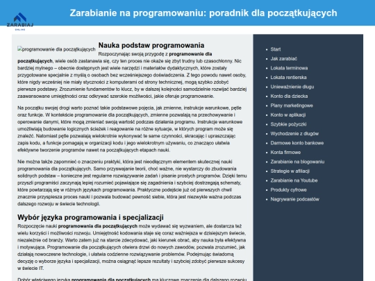 zarabianie-na-programowaniu-poradnik-dla-poczatkujacych screenshot