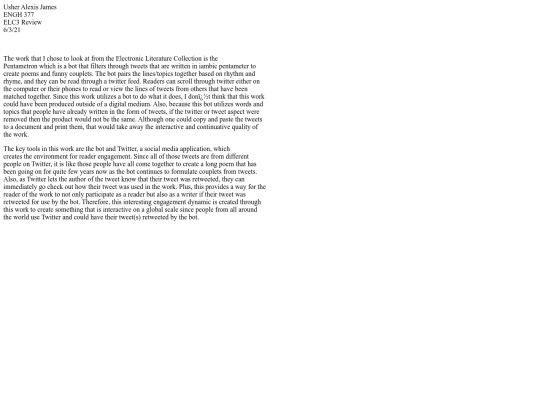 ENGH 377 ELC3 Review screenshot